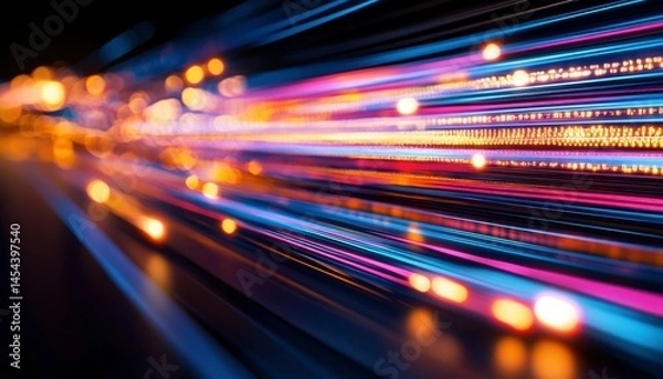 Fototapeta Abstract digital speed streaks