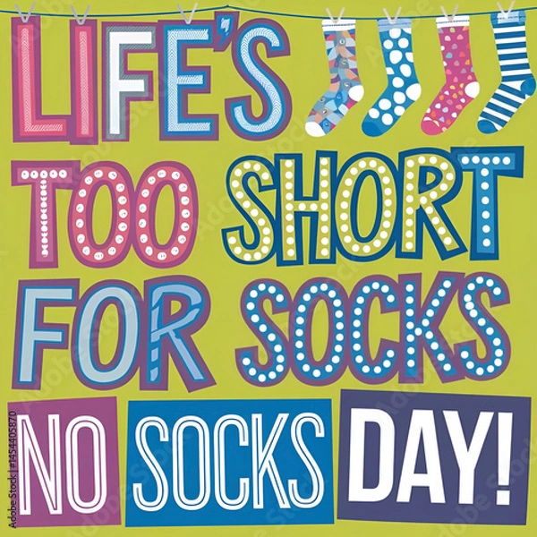 Obraz No socks day