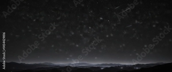 Fototapeta Vast, star-studded midnight sky  Deep black backdrop, countless sparkling stars , pattern, background, night
