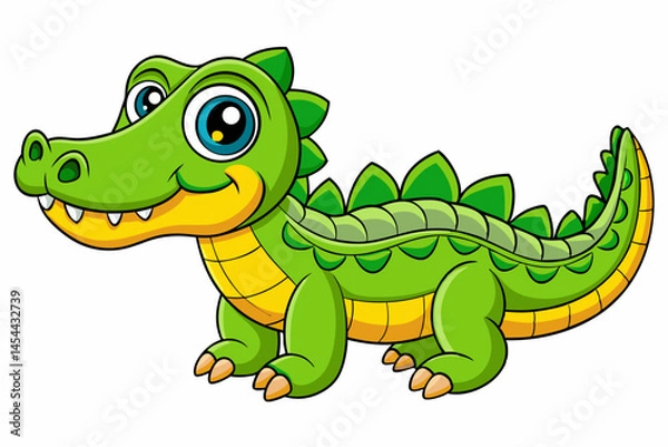 Obraz A Cute Crocodile Vector art in Illustration on white Background