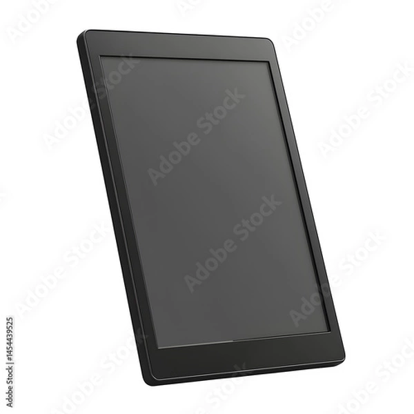 Obraz E-reader with blank screen, angled view, isolated
