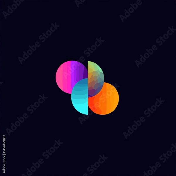 Obraz Modern minimalist logo in vector style. Clean design with an emphasis on form, typography and versatility. Suitable for branding, identity and corporate identity.