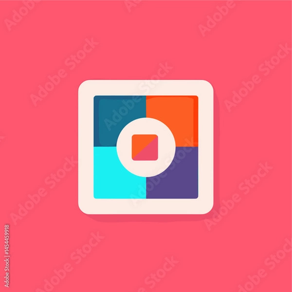 Obraz Modern minimalist logo in vector style. Clean design with an emphasis on form, typography and versatility. Suitable for branding, identity and corporate identity.