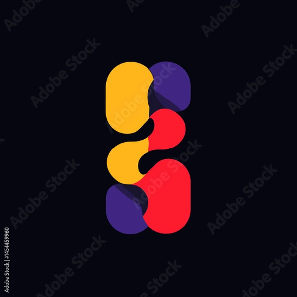 Obraz Modern minimalist logo in vector style. Clean design with an emphasis on form, typography and versatility. Suitable for branding, identity and corporate identity.