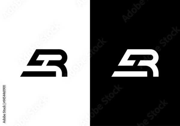 Obraz ER, RE monogram logo