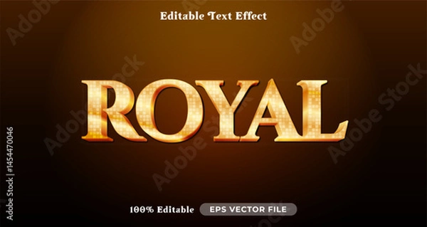 Fototapeta Royal 3d logo template editable text effect style