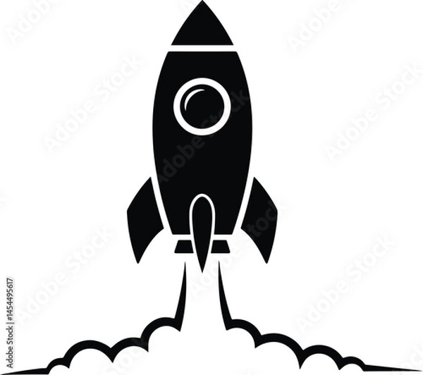 Obraz business startup launch rocket icon vector