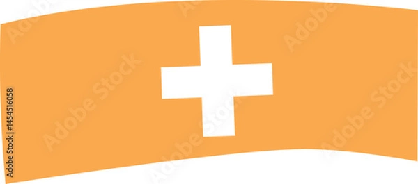 Obraz Flag with cross medical symbol