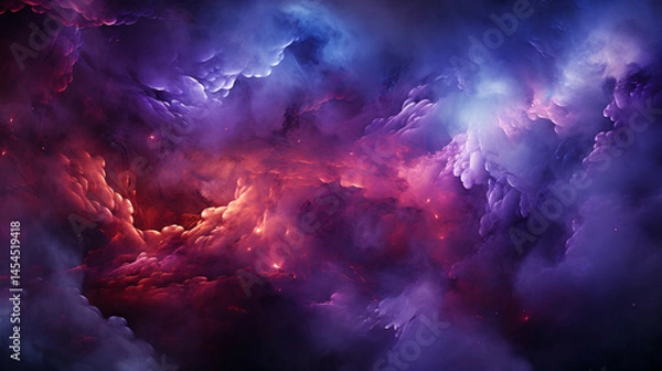 Fototapeta Explore a seamless cosmic nebula background with deep-space elements, perfect for sci-fi and celestial-themed designs.

