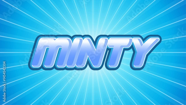 Fototapeta Minty Text Style Effect