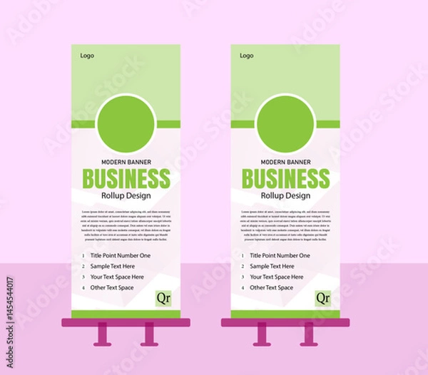 Fototapeta Rollup Banner Design Template File