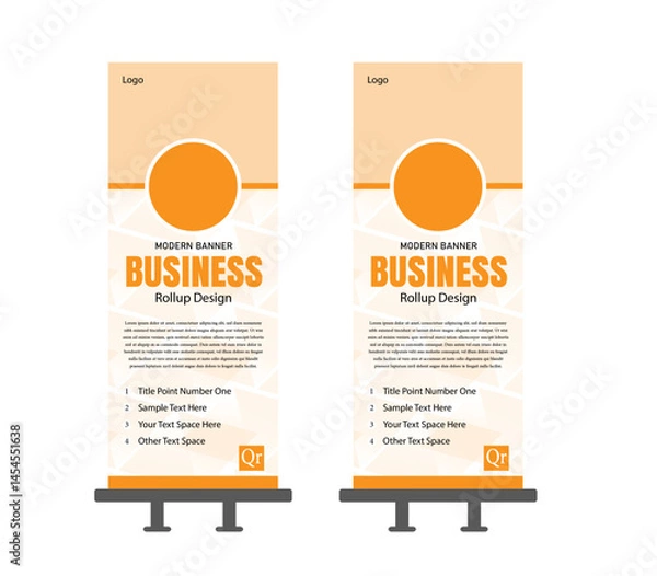 Fototapeta Rollup Banner Design Template File