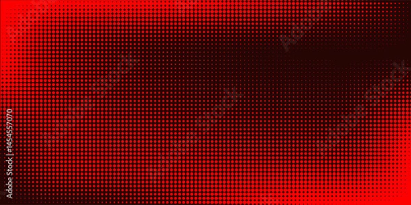 Fototapeta Dark red retro comic pop art background with dots, cartoon halftone background vector illustration eps10