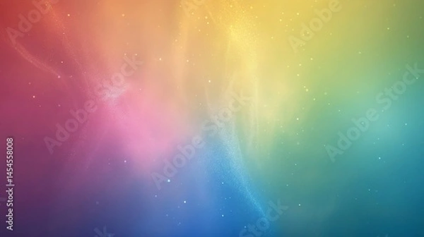 Fototapeta Vibrant holographic gradient with a soft nebula effect for background uses