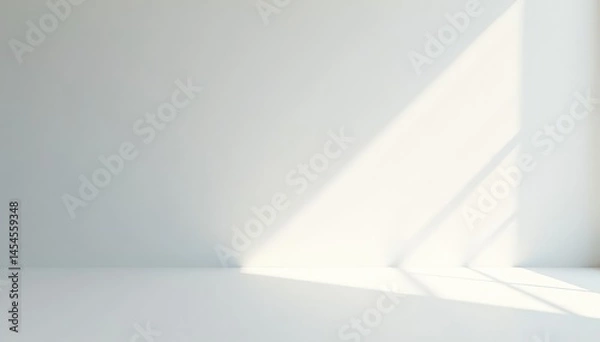 Obraz Soft, diffused light on pristine white surface, presentation, design, light