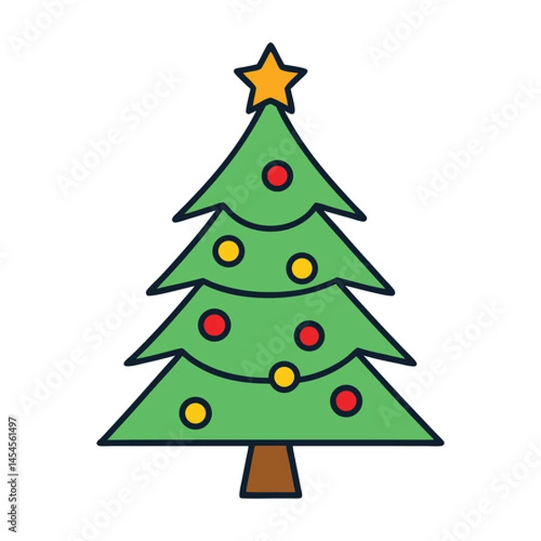 Fototapeta Christmas tree vector