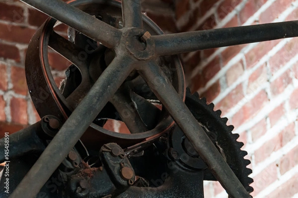 Obraz Old Elevator Mechanics