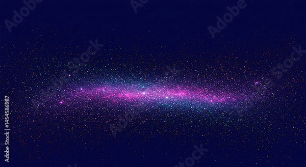 Obraz Cosmic galaxy with stars in a vibrant pink-blue color gradient  