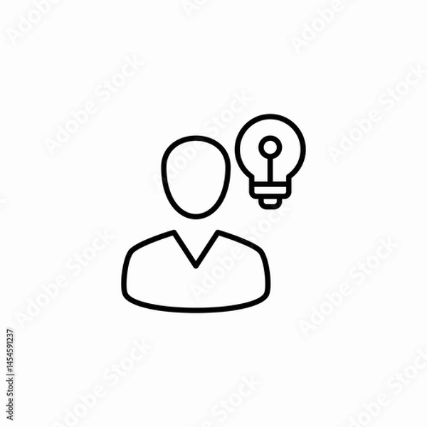 Fototapeta bright idea icon sign vector