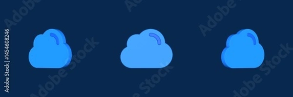 Fototapeta cloud weather 3D icon