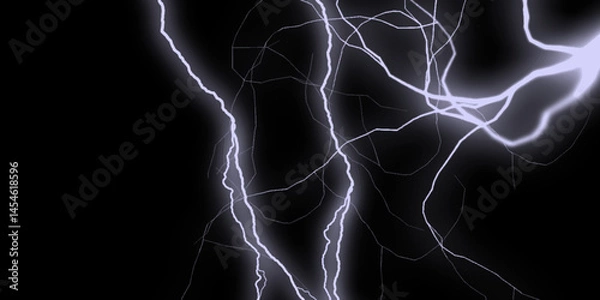 Fototapeta White cloudiness, mist or smog overlay backgrounds. Wide sky and clouds dark tone. display of nature power: vibrant lightning bolts illuminate dark dramatic sky Intense energy release.