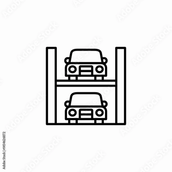 Fototapeta multilayer parking icon sign vector