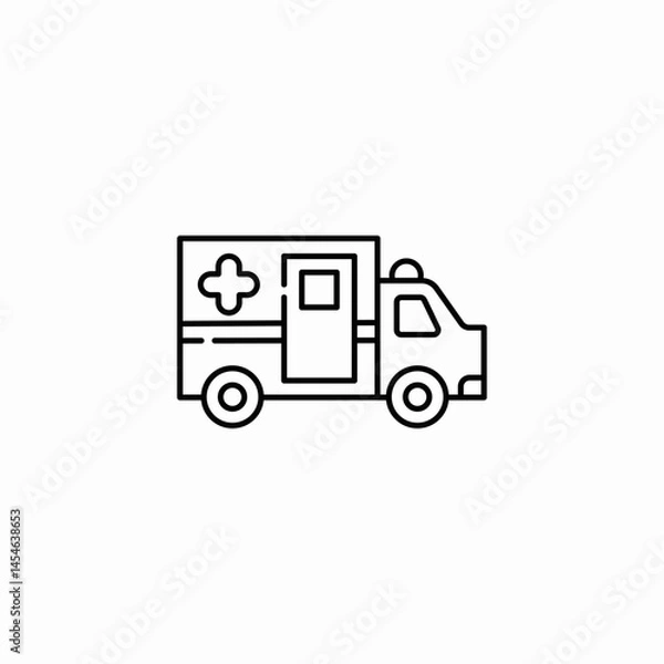 Fototapeta ambulance emergency icon sign vector