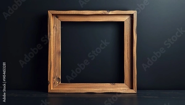 Fototapeta Rustic Wooden Frame with Blank Space for Display