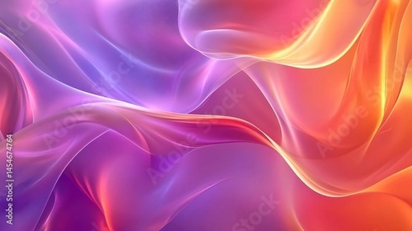 Fototapeta Abstract vibrant fluid design with glowing colors.
