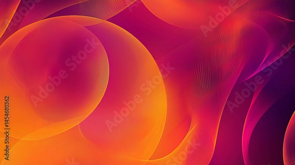 Fototapeta Abstract Orange and Pink Swirls  Dynamic Background Texture