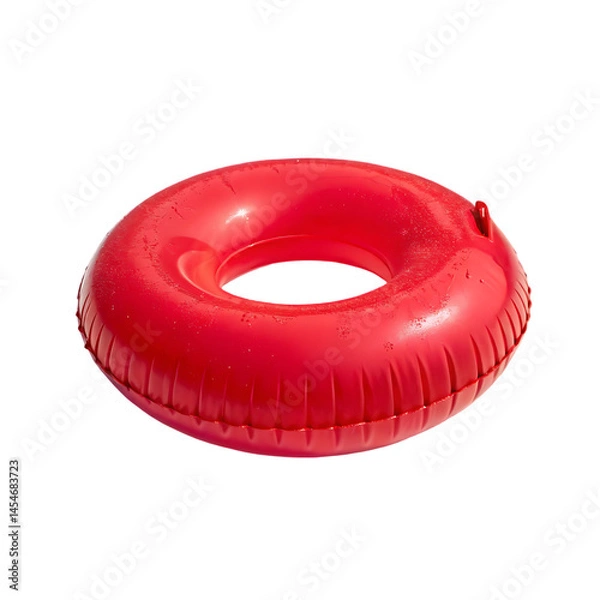 Fototapeta red tape measure isolated on transparent background