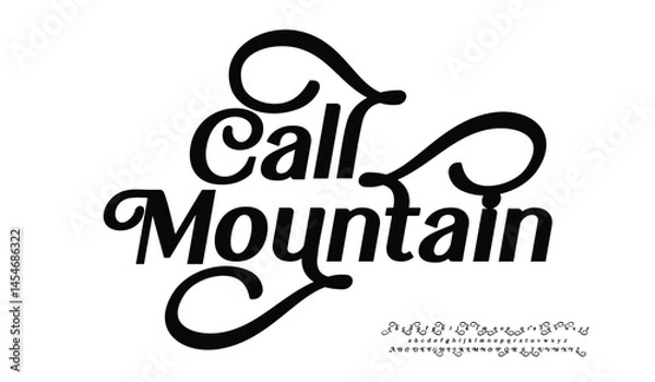 Fototapeta Elegant Font Uppercase Lowercase And Number. Classic Lettering Minimal Fashion Designs. Typography modern serif fonts regular decorative vintage concept. vector illustration