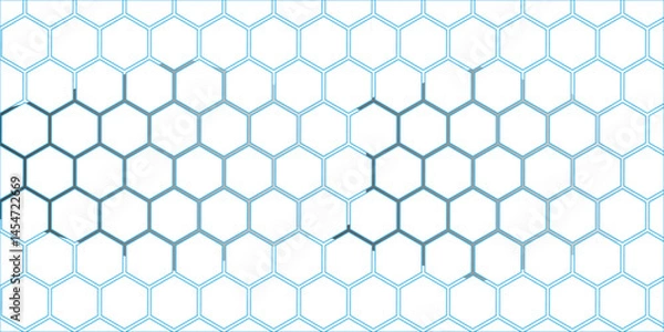Fototapeta Seamless geometric pattern with blue triangles creates a modern vector design and texture