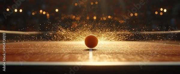 Fototapeta Table tennis ball in dramatic action