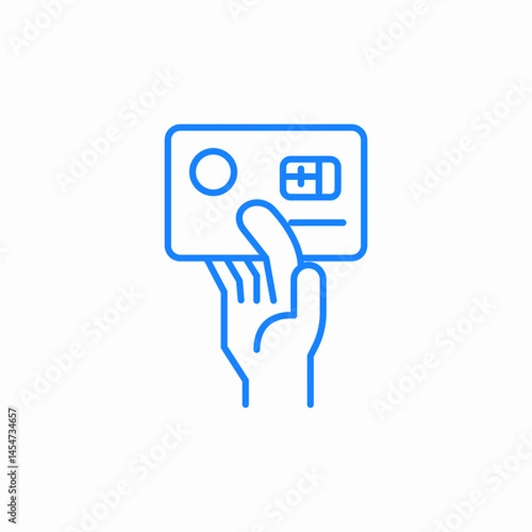 Obraz hand holding credit card icon sign vector