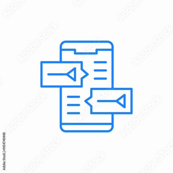 Fototapeta smartphone or mobile device audio message icon sign vector