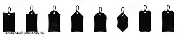 Fototapeta Price tags in various geometric shapes icon vector illustration.