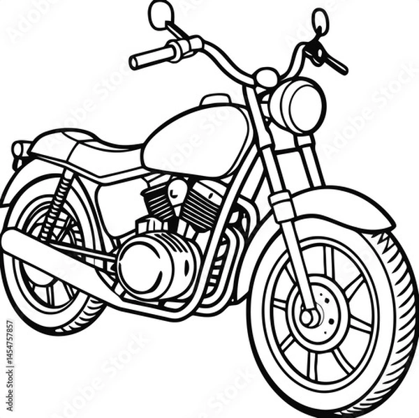 Fototapeta Dynamic Motorcycle Vector Design for Bold and Stylish Projects

