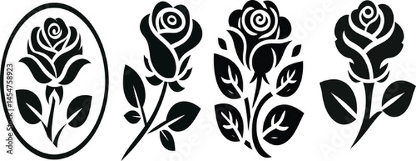 Fototapeta Elegant Rose Vector Design for Floral and Creative Projects

