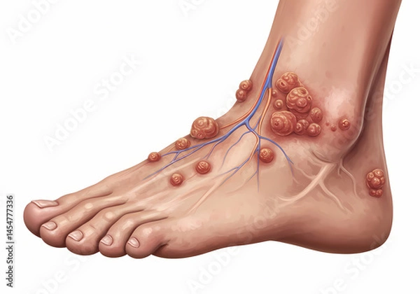 Fototapeta Understanding and Treating Nodules on the Foot
