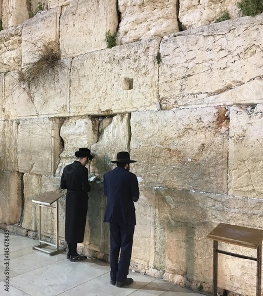 Fototapeta 2 Männer an der Klagemauer