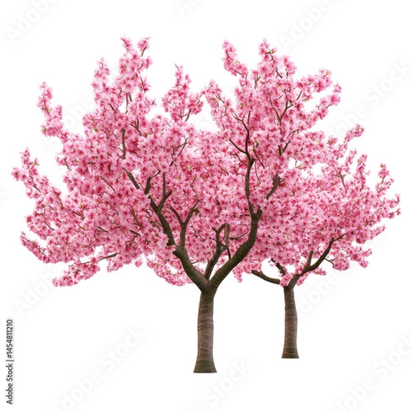 Obraz Blossom Grove isolated on white background .