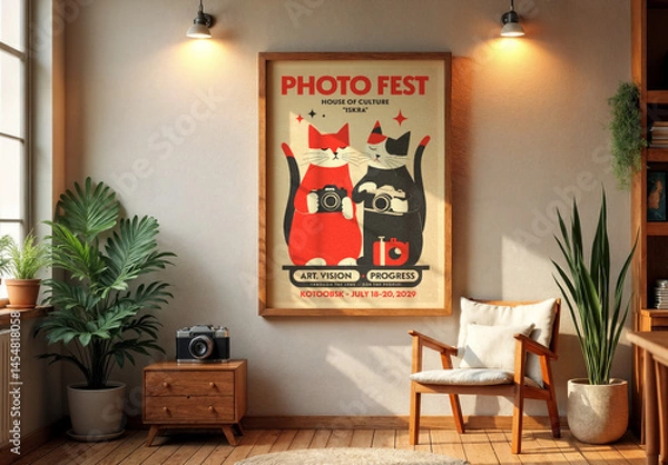Fototapeta Soviet Style Photo Poster Template