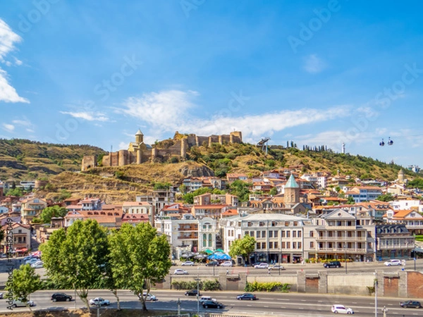 Obraz Ancient fortress Narikala in the old town of Tbilisi, Georgia.