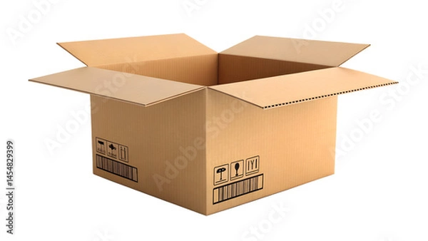 Fototapeta cardboard box on white background