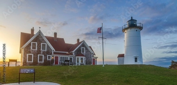 Obraz Nobska Point Light at sunrise
