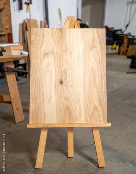 Fototapeta Empty wooden signboard. Generative ai image