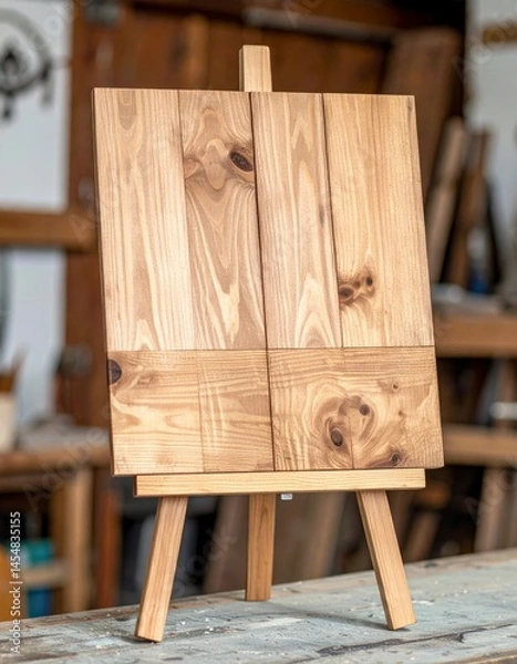 Fototapeta Empty wooden signboard. Generative ai image