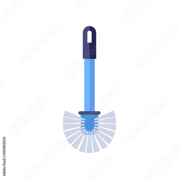 Fototapeta Toilet brush isolated on white background. Vector cartoon flat illustration. 