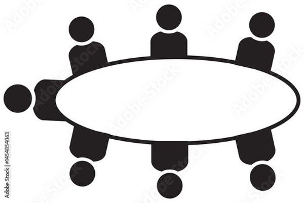 Obraz Meeting icon in glyph style eps 10 